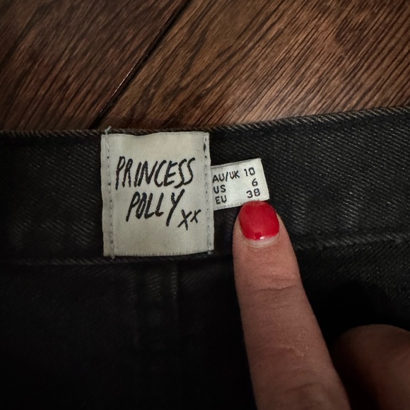 Princess Polly Black Straight Leg Jeans - Picture 2 of 3